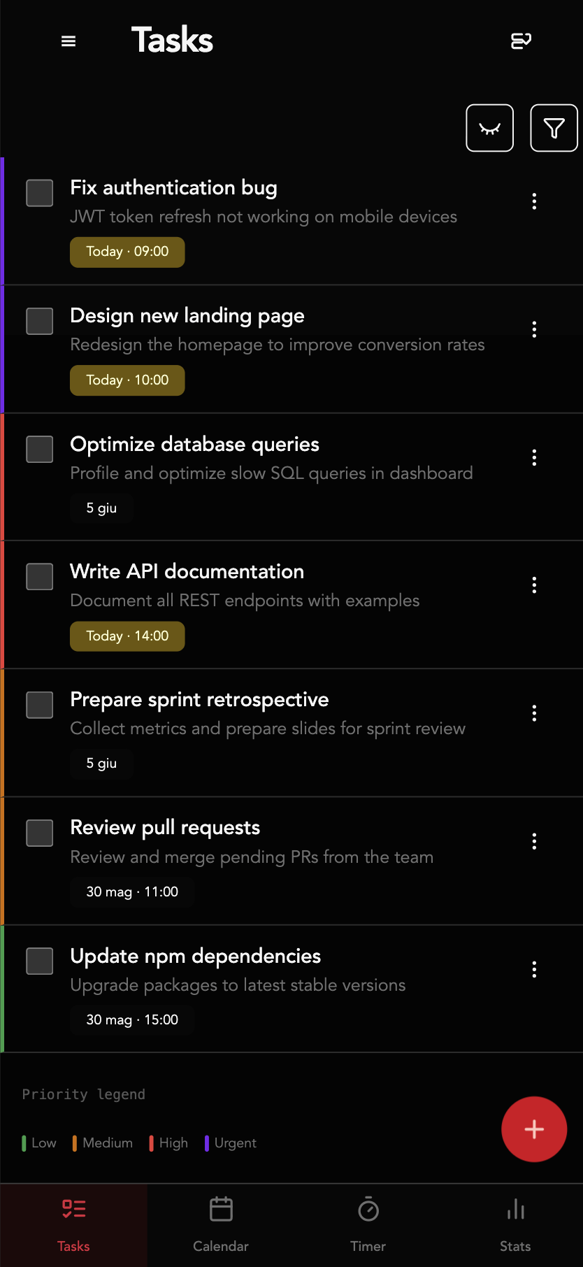 Tasks